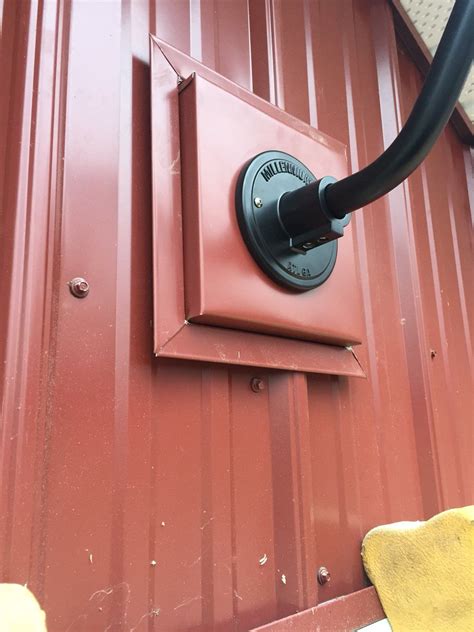 mounting electrical boxes on corrogated metal siding|metal siding electrical box.